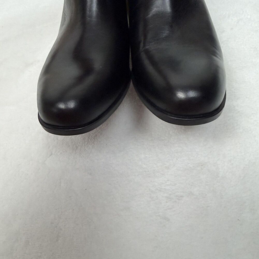 Born Boots Womens Size 10 Black Leather Kenzy Ankle Booties Side Zip Comfort - Picture 7 of 11